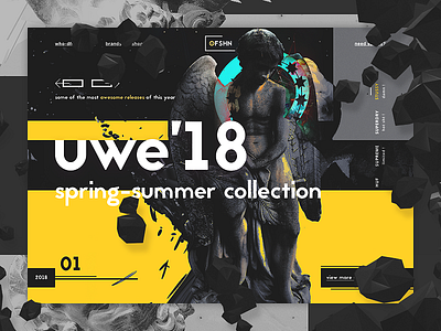 OFSHNN - kill&dress #2 clothing fashion landing page minimal one page ui design urban wear web design website design