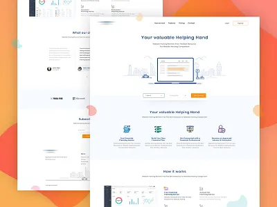 Financial Advising Website Design - Home Page custom site icongraphy landing landing page service page service section ui design ux