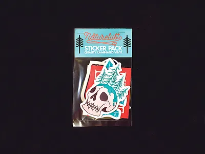 Naturelust Sticker Pack Vol. 1 badge camping decal illustration lettering minimalist nature naturelust outdoor sticker vinyl