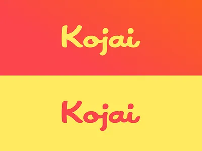 Kojai app chat ios lettering logo map photo script wordmark