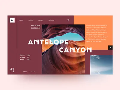 UI Experiment #32 blog experiment font free homepage landing mondrianizm one page website ui unsplash ux website