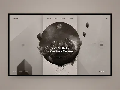Oracle concept fashion gray interface mountains nature ui ux web website world