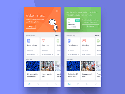 Spry - Home Experience app appdesign ios iphone mobile pr ui uidesign ux visualdesign