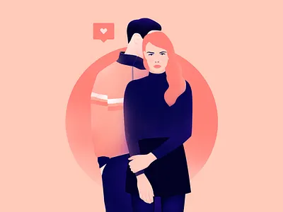 Sweet Lies character design couple illustration noise people vector