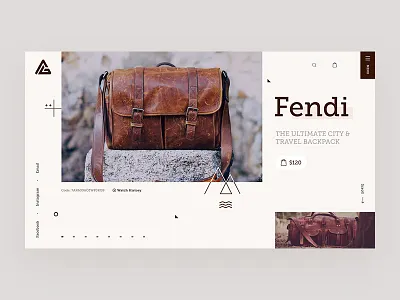 Exploration art bag color giga landing modern product shop style design fashion