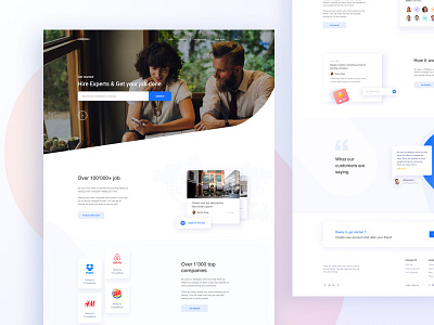 Hire Experts & Get your job done : V1 color creative design gmail google gradient job job landing social ui ux