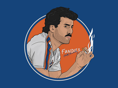 Fundies apparel baseball keith hernandez mets new york ny print sports vector