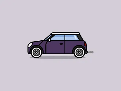 Mini Cooper car illustration mini mini cooper