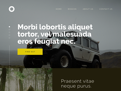 Homepage Design adventure gear homepage landing page rustic