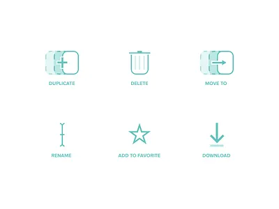 Cumulus icon set delete download duplicate favorite free icon move to rename set