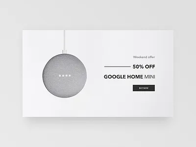 Special offer - Daily UI challenge 036 challenge dailyui debut google googlehome minimal music offer special ui ux