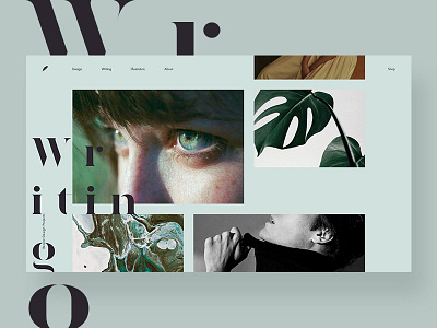 Portfolio calligraphy clean grid logo magazine news photo portfolio typography ui ux web