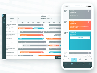 Scheduling App appointments booking calendar ios medical schedule web app