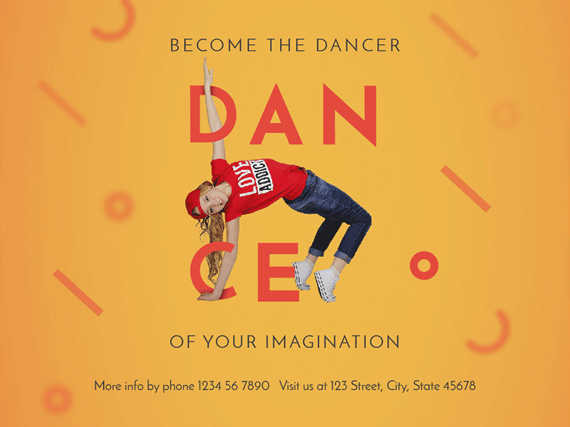Dancing School | Modern and Creative Templates Suite banner editable flyer poster print promo social media