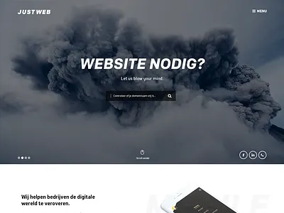 Webdesign for JUSTWEB agency cases fullscreen gallery landingpage marketing online portfolio responsive web website