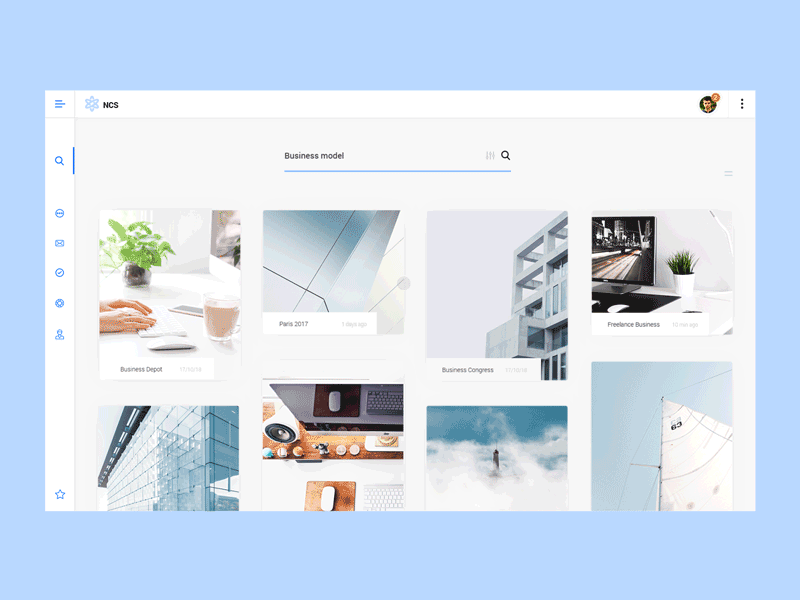 NCS Search Application gif analytics animation dashboard design gif ui uiux user userinterfacedesign userinterfaces webdesign webdesigner