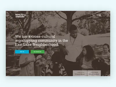 NCEL Hero background image church hero web design website