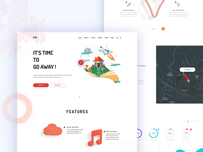 trip. anup anupdeb creative design gradient header landing oogle trip typography ui ux
