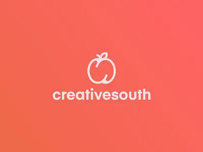 Creative South Rebrand 🍑 branding creative creative south cute fruit icon identity logo mark peach s south