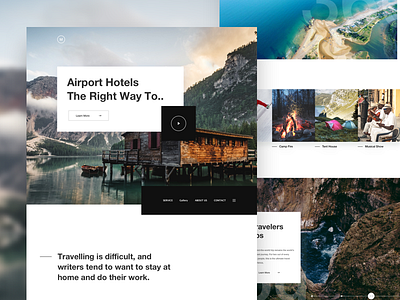 Travel colour concept creative google minimal nature story template travel ui ux web page