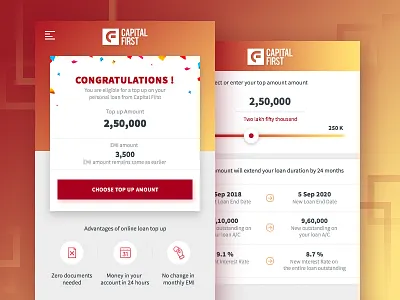 Top Up Program - Capital First 17seven capital first design graphic design mobile app ui design ux design web responsive