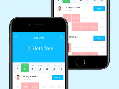 Slot Available app design grid