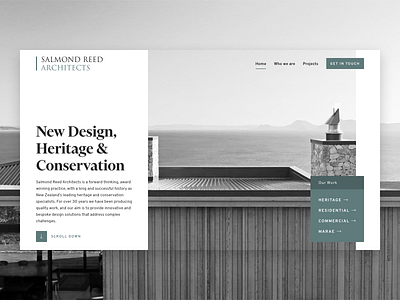 Architecture homepage architecture gallery portfolio showcase ui ux website work