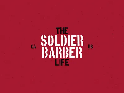 The Soldier Barber Life barber brand branding design graphic design logo typography vector visual design
