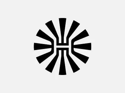 Letter H, Sun - Logo Design, Monogram abstract logo branding design icon illustration letter h letter h logo lettering logo logo design logotype minimalist logo modern logo monogram simple logo sun logo typography ui