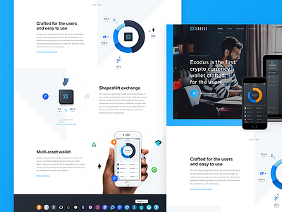 Exodus wallet – website II bitcoin blockchain crypto cryptocurrency ethereum exodus product ui ux wallet web