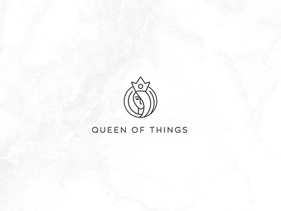 Logo and business card design brand business card design gold identity letters logo modern queen simple things typography