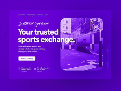 CHB Hero Desktop big blue bold clean crypho design headline kalman landing magyari marketplace sports