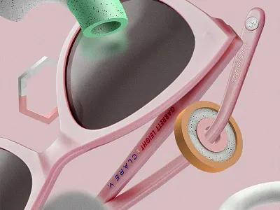Garrett Leight x Clare Vivier 3d agency art direction c4d cinema 4d fashion still life sunglasses womenswear