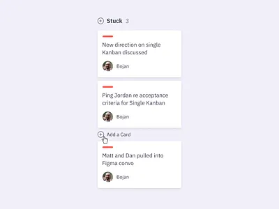 Add New Card add card create kanban new organization placement team teaming usability ux