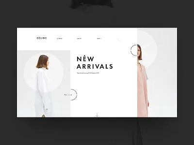 CÉLINE black dress e commerce fashion futura grid interaction minimal shoes swiss