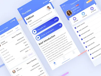Interface design of medical app app interface medical ui ux