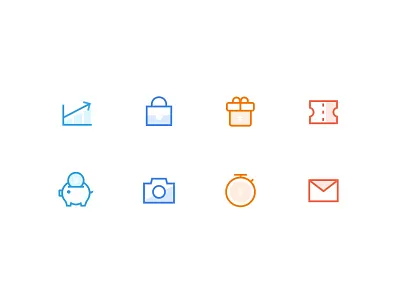 GUI Design finance icon ui
