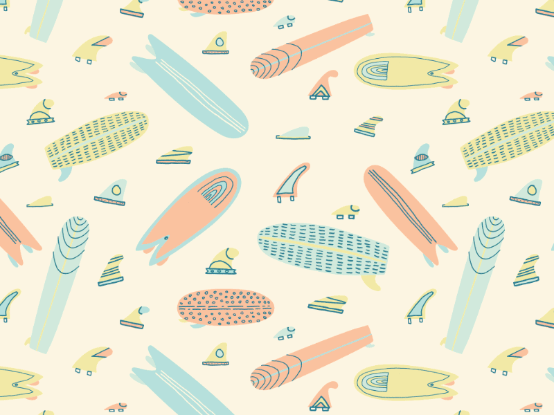 Fins & Boards Repeat Pattern digital illustration drawing fin illustration ocean pattern photoshop repeat pattern surf surfboard surfing texture