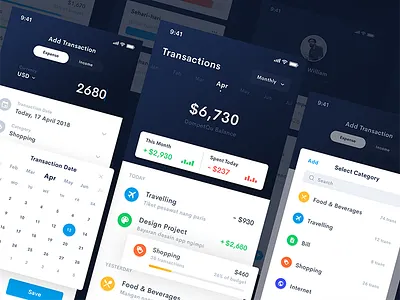 Doppy - iOS Wallet App #2 android banking bitcoin budget chart corporate dashboard finance ios payment transaction wallet