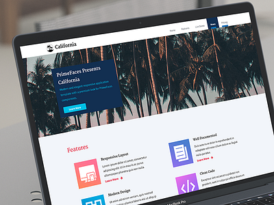 California Landing california gradient landing page layout palm primefaces primeng responsive uswds