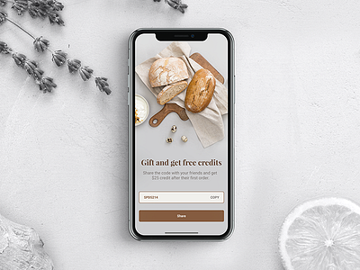 Refer A Friend Screen app code design free gift invite iphone iphone x refer sketch ui ux