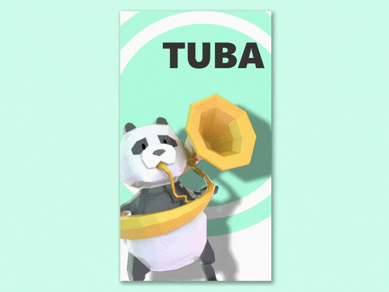Shadow Transition- Animal Band 3d animation character interaction ixd lowpoly music ui ux