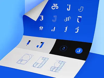 Personal logo fibonacci golden ratio letters mark monogram pencils symbol