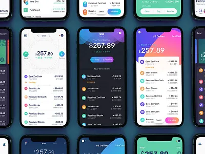 Crypto Wallet App Design app app design bitcoin coin crypto cryptocurrency design fortnight hire ios iphonex ui ux
