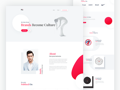 Website Landing Page For Digital Agency landing page ui design ux ux design web ui webdesign website