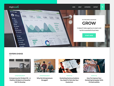 Highstake blog green web web design website wordpress