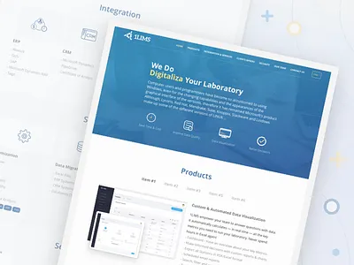 1LIMS Landing Page blue design flat landing landingpage responsive website