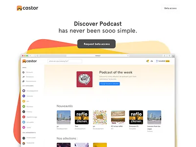 Landing Page Castorapp colors landing landing page product safari ui ux web