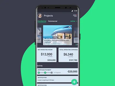 Real Estate Investment App android app investment mobile payment real estate slider ui ux