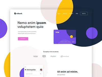 MiBank - Landing Page clean design landing one page ui ux web website